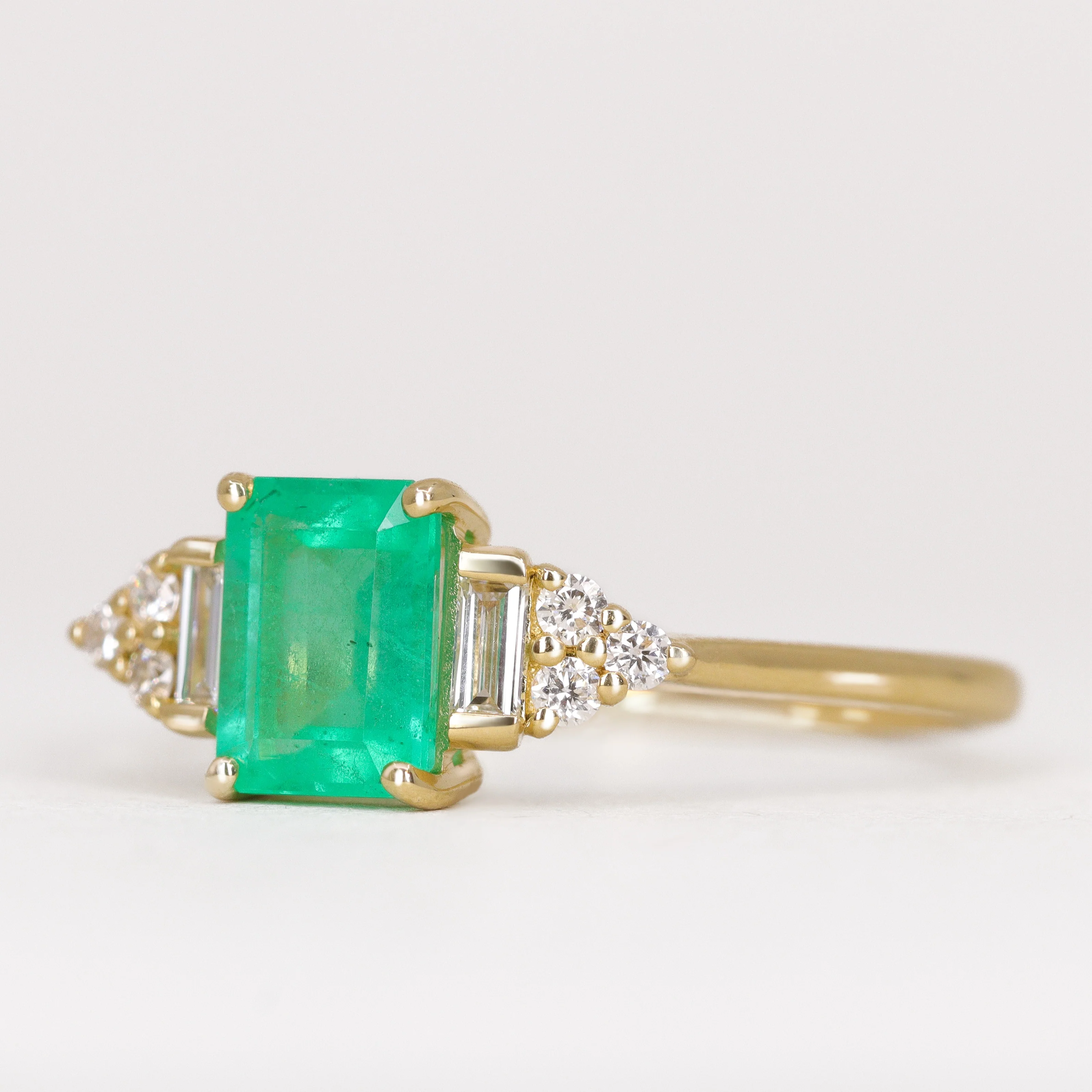 Arden - Octagon Cut Emerald Art Deco Custom Engagement Ring - Image 3