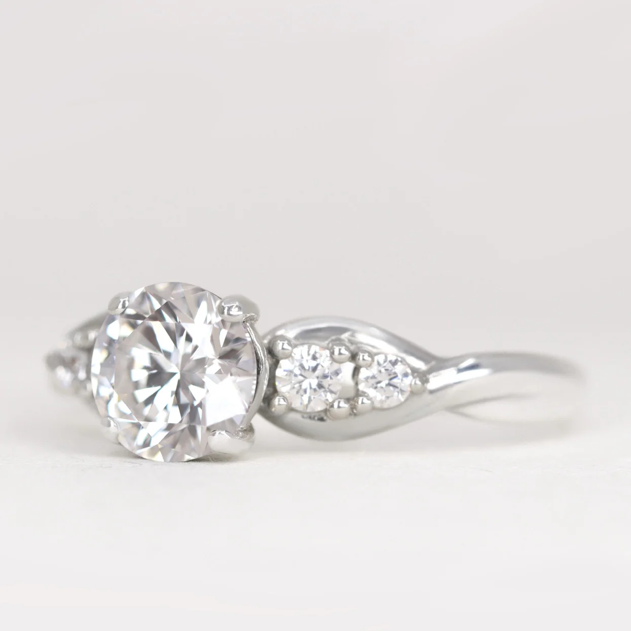 Corinne - Round Lab Grown Diamond Five Stone Made-to-Order Engagement Ring - Image 5