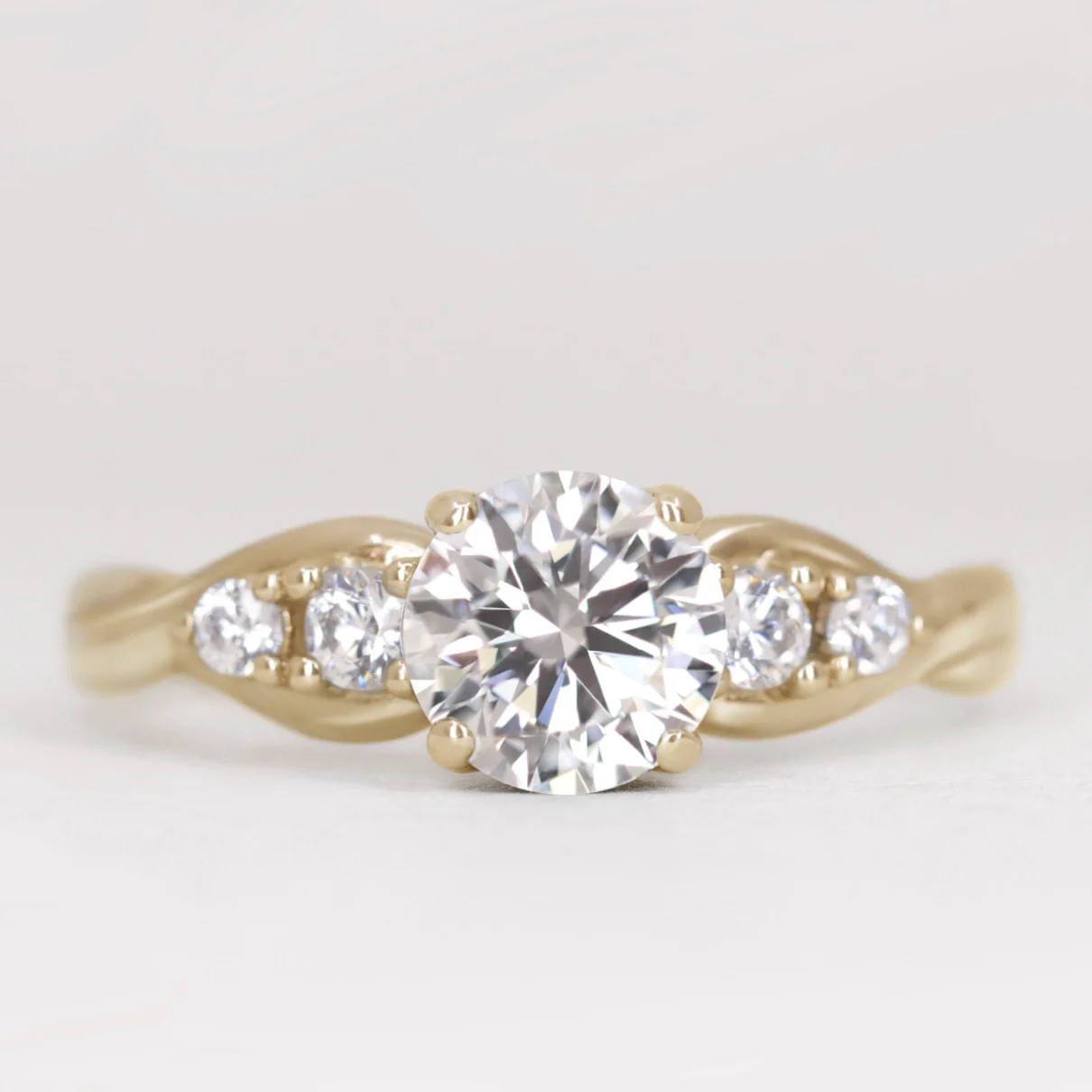 Corinne - Round Lab Grown Diamond Five Stone Made-to-Order Engagement Ring - Image 6