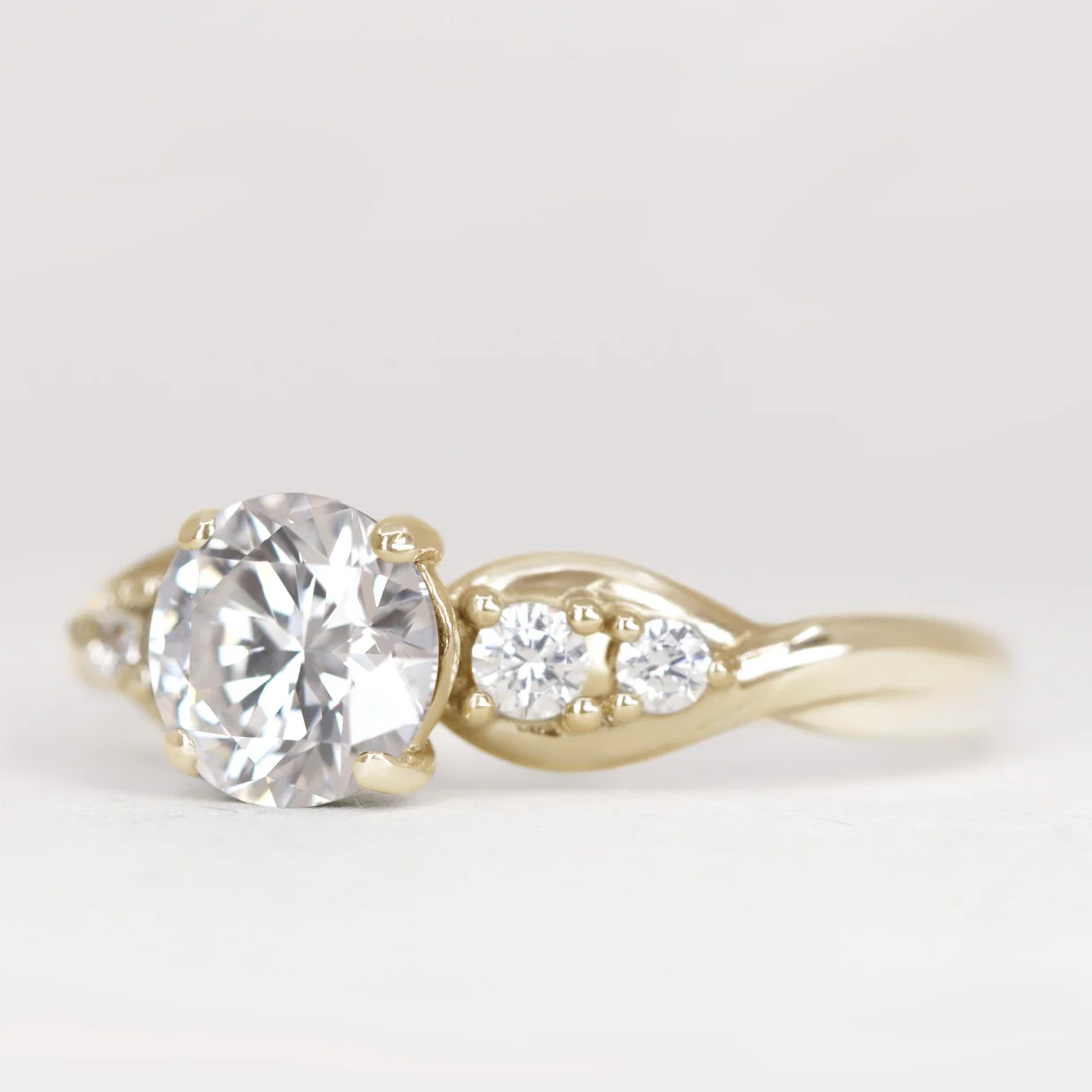 Corinne - Round Lab Grown Diamond Five Stone Made-to-Order Engagement Ring - Image 7