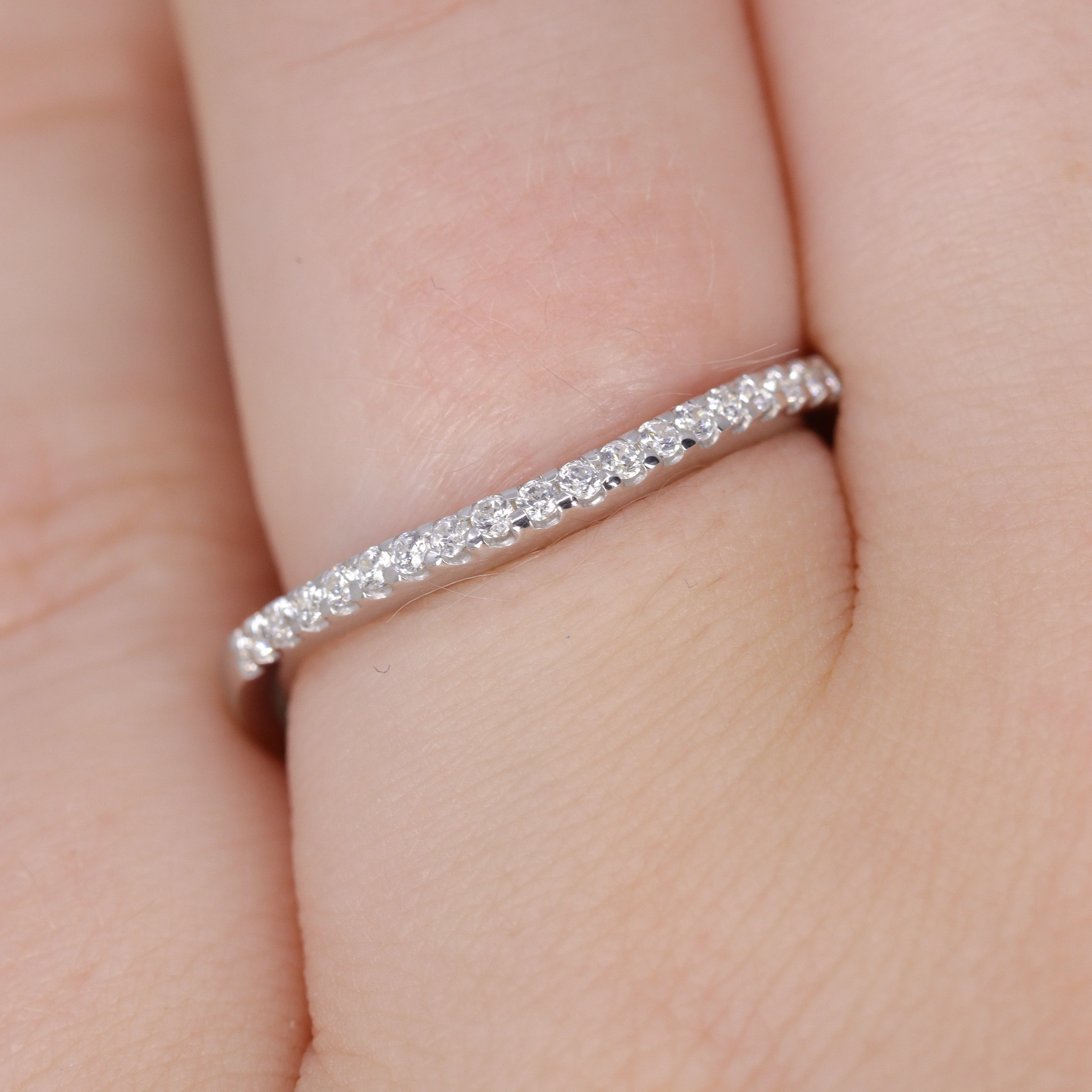 Ellis - Diamond Set Wave Shaped Wedding Ring - Made-to-Order - Image 3