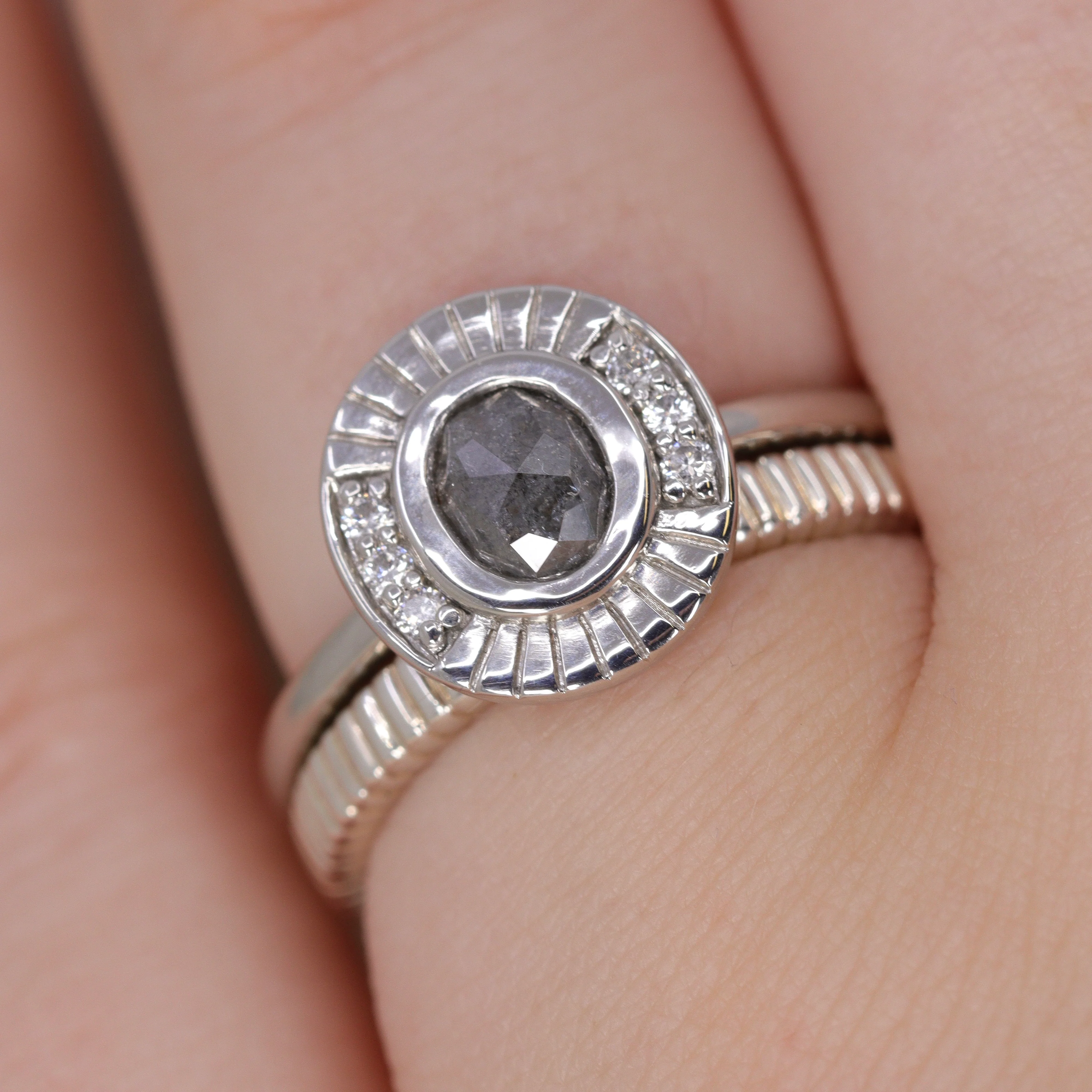 Gabrielle - Patterned Wedding Ring - Made-to-Order - Image 4