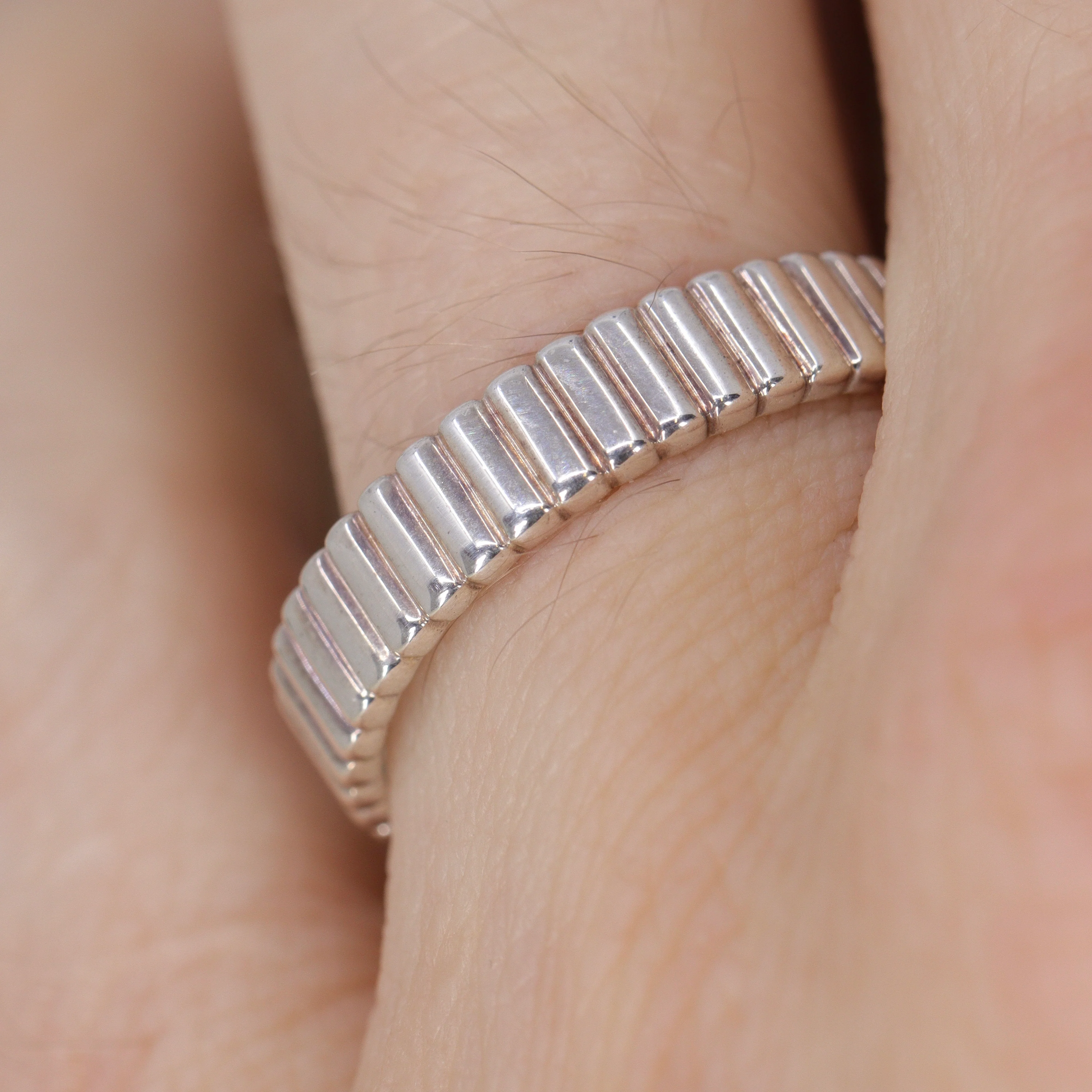 Gabrielle - Wide Patterned Wedding Ring - Made-to-Order - Image 3