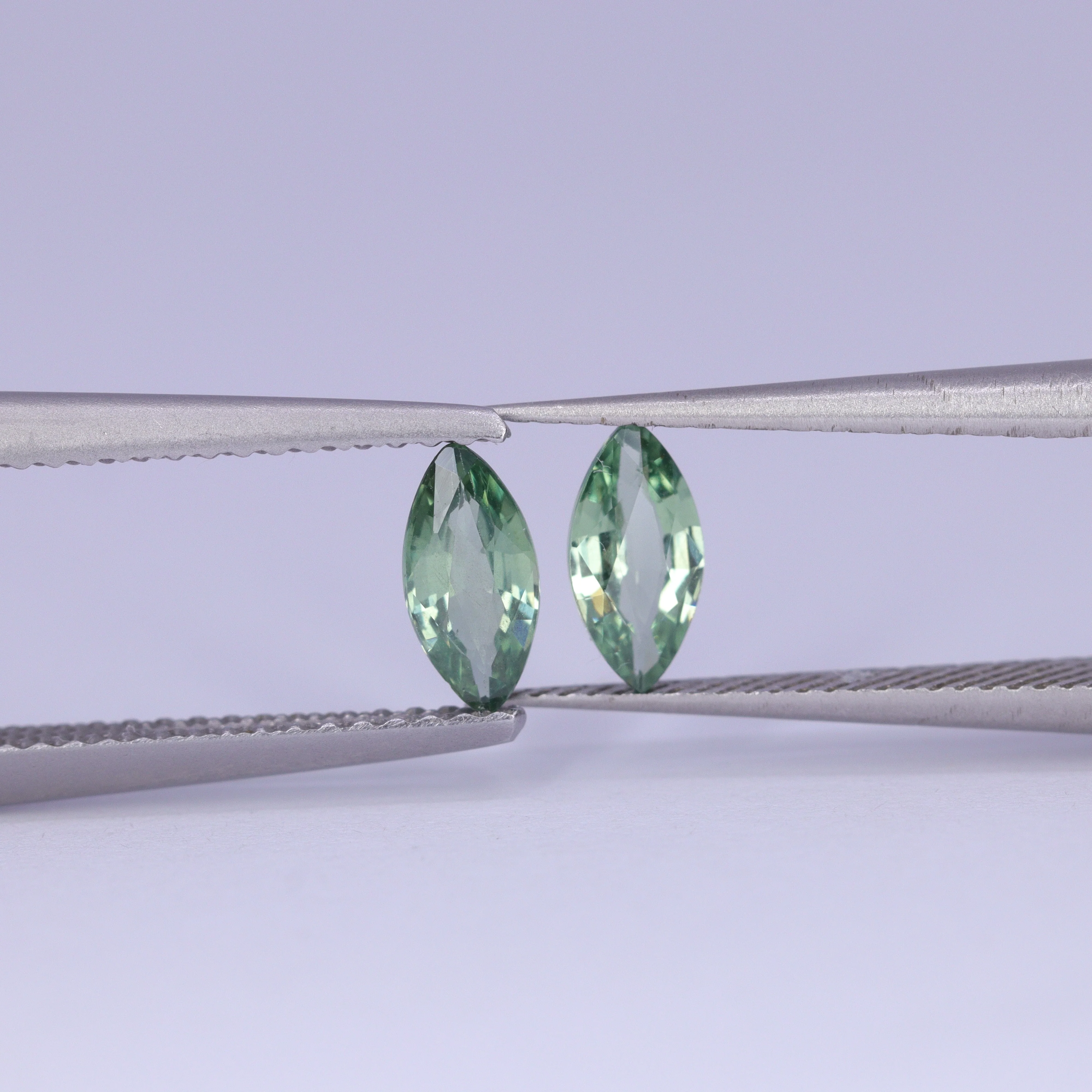 Pair of Marquise Cut Green Sapphires, 0.86ct Total Weight - Image 3