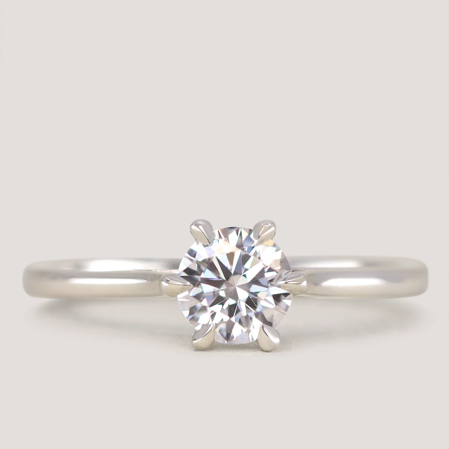 Heidi - Lab Grown Diamond Hidden Gem Solitaire Engagement Ring - Ready-to-Wear - Image 3