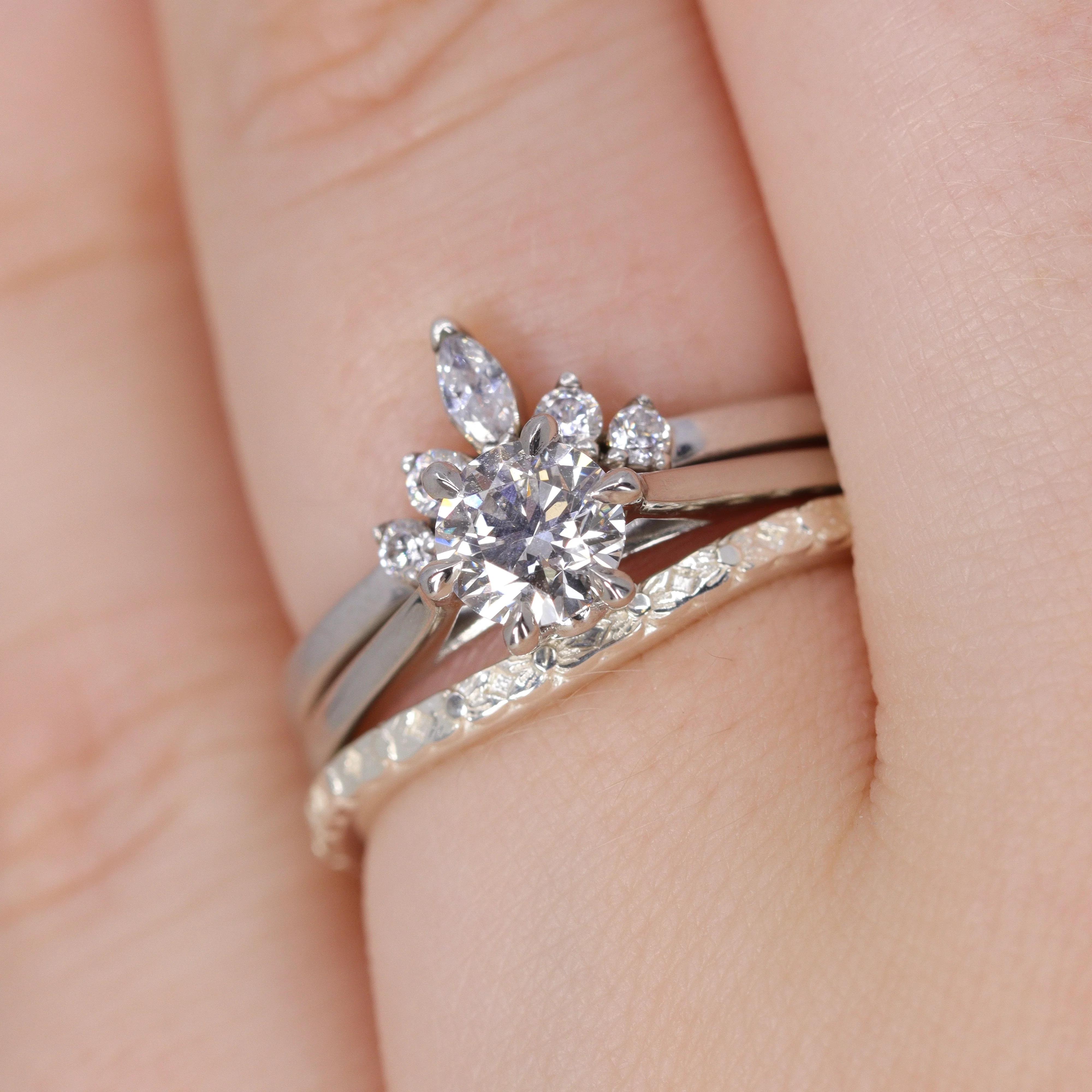 Heidi - Lab Grown Diamond Hidden Gem Solitaire Engagement Ring - Ready-to-Wear - Image 7