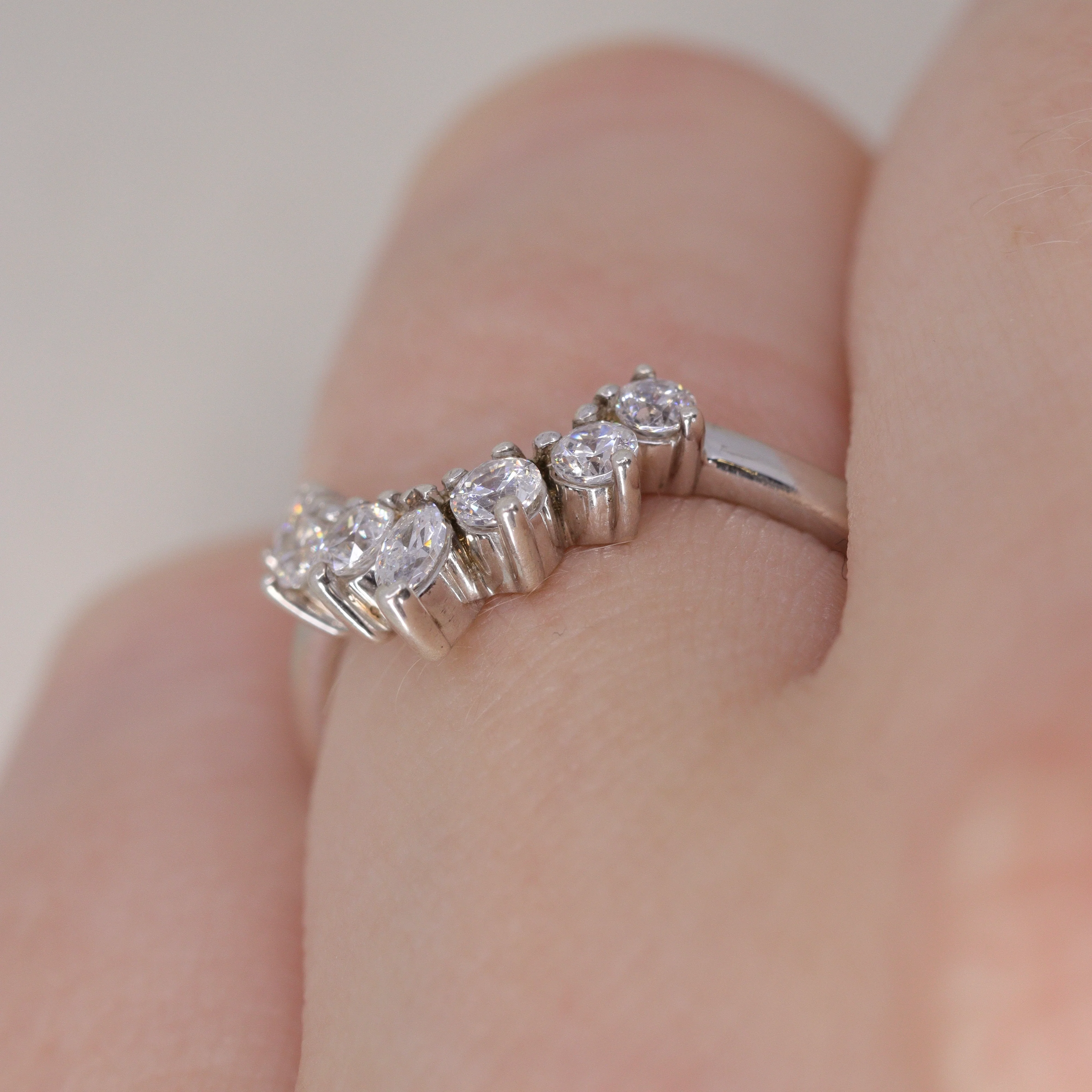 Joanie - Marquise Diamond Tiara Wedding Ring - Made-to-Order - Image 4