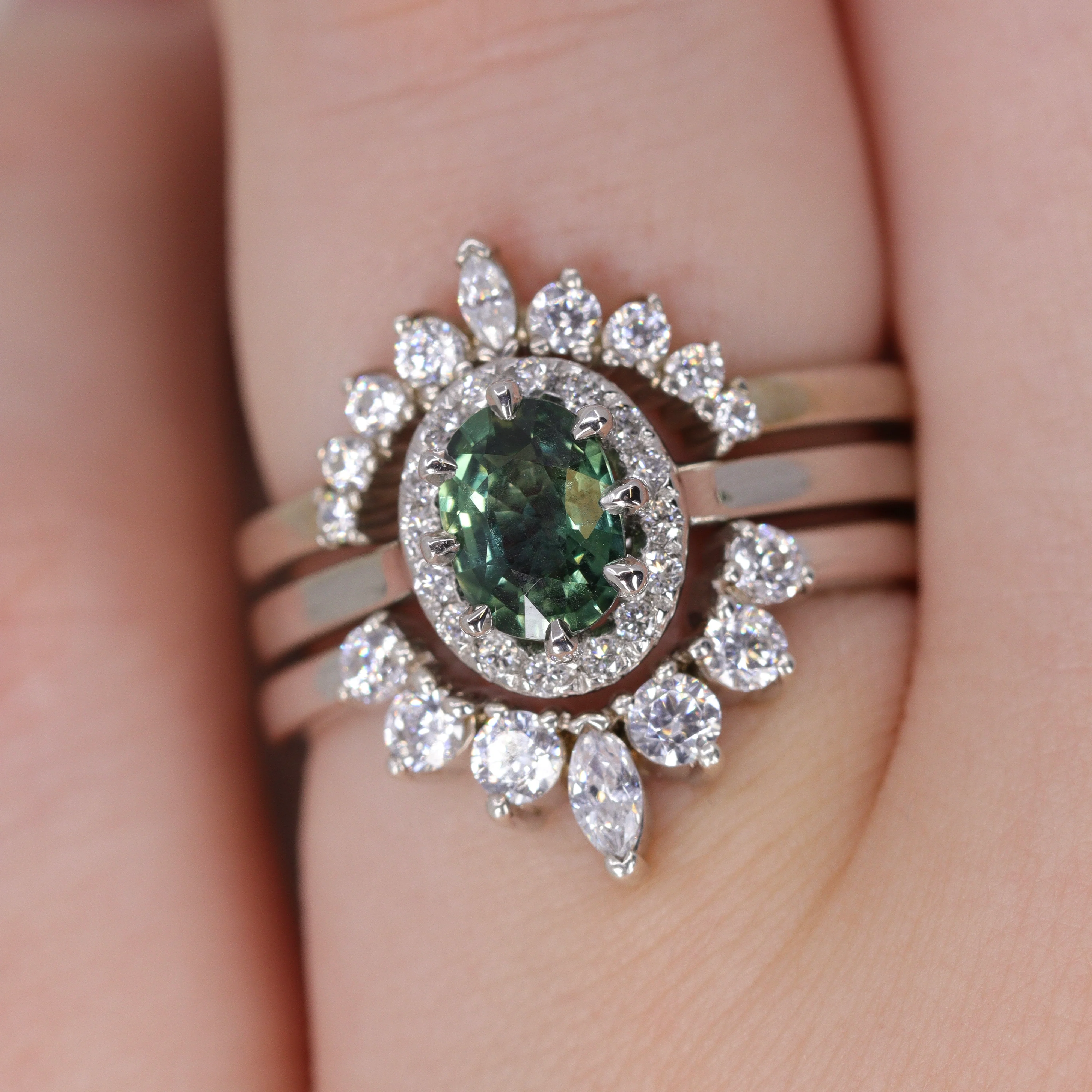 Joanie - Marquise Diamond Tiara Wedding Ring - Made-to-Order - Image 5