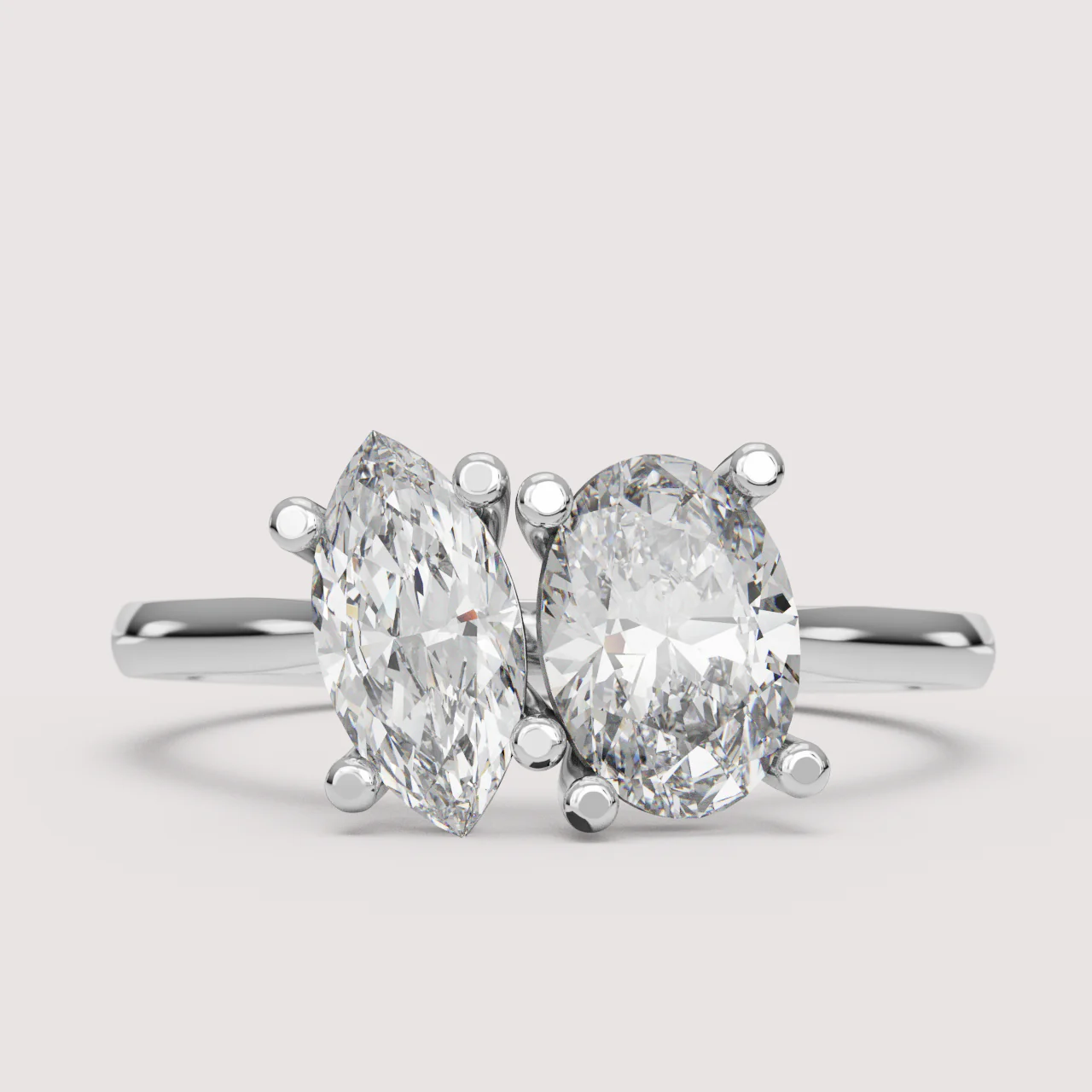 Juno - Toi et Moi Lab Grown Diamond Made-to-Order Engagement Ring - Image 11