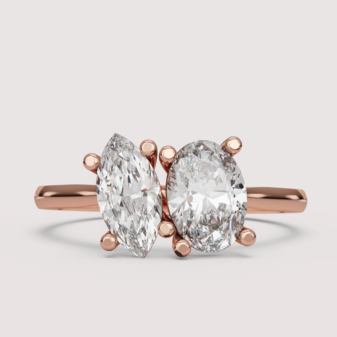 Juno - Toi et Moi Lab Grown Diamond Made-to-Order Engagement Ring - Image 12