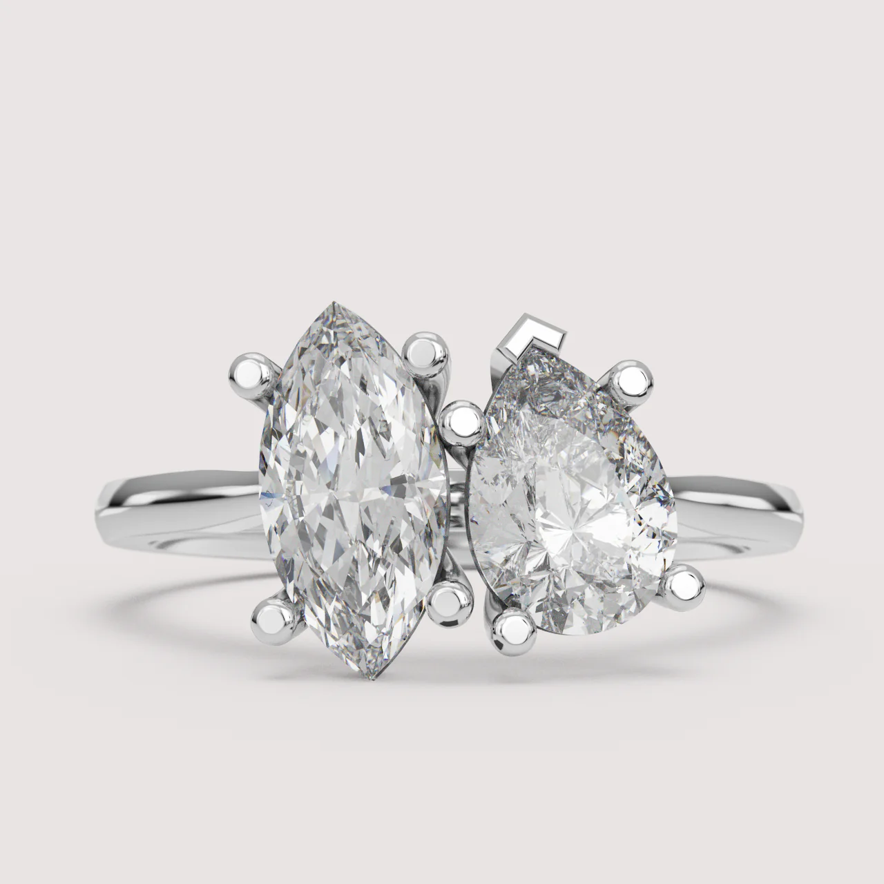 Juno - Toi et Moi Lab Grown Diamond Made-to-Order Engagement Ring - Image 14
