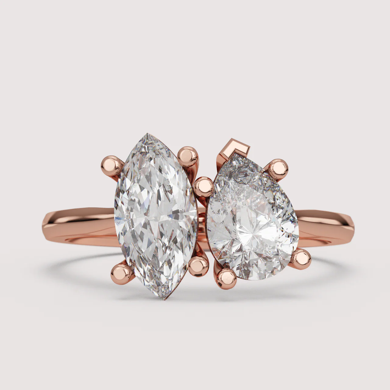 Juno - Toi et Moi Lab Grown Diamond Made-to-Order Engagement Ring - Image 15