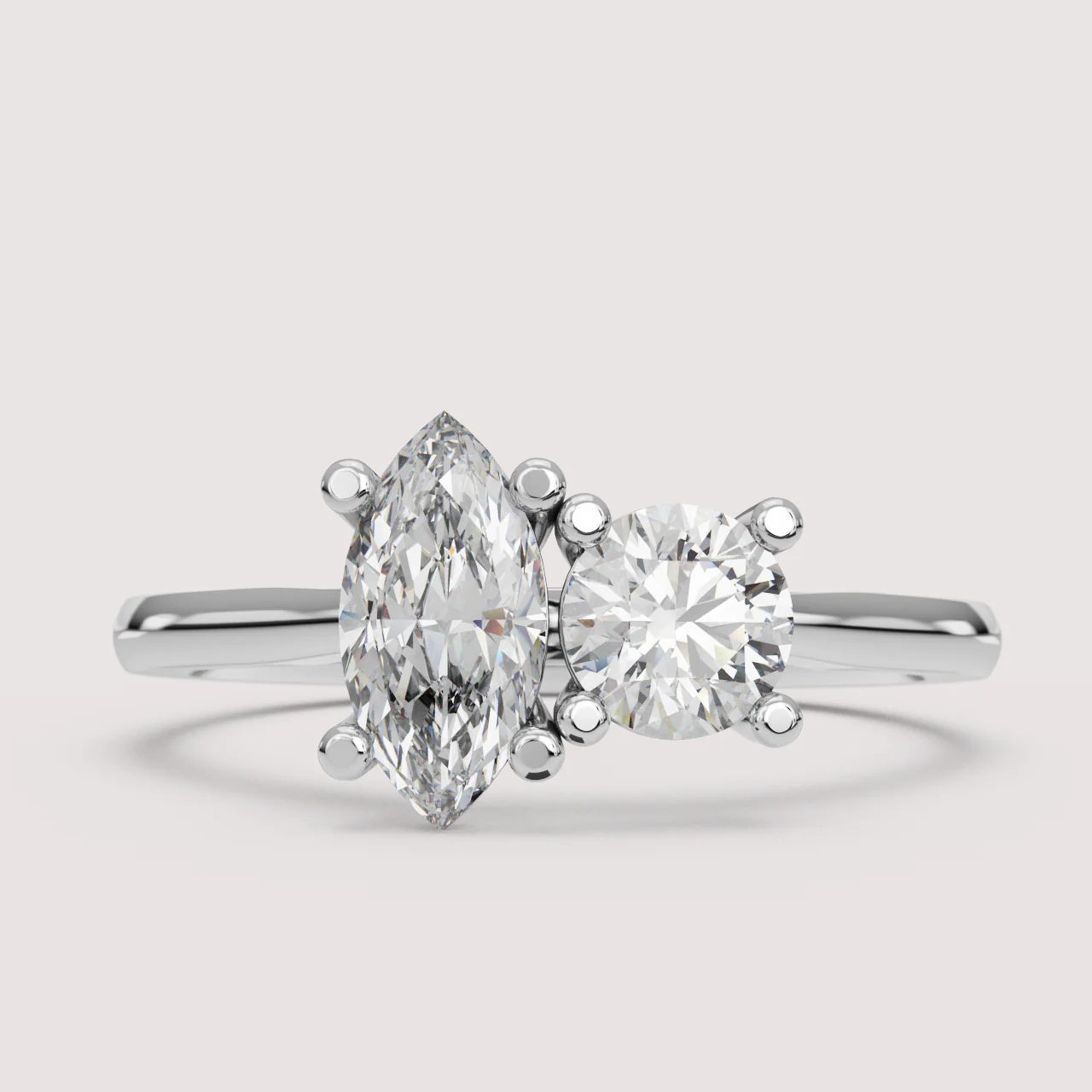 Juno - Toi et Moi Lab Grown Diamond Made-to-Order Engagement Ring - Image 17