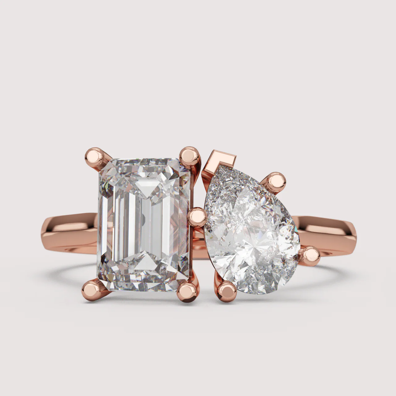 Juno - Toi et Moi Lab Grown Diamond Made-to-Order Engagement Ring - Image 3