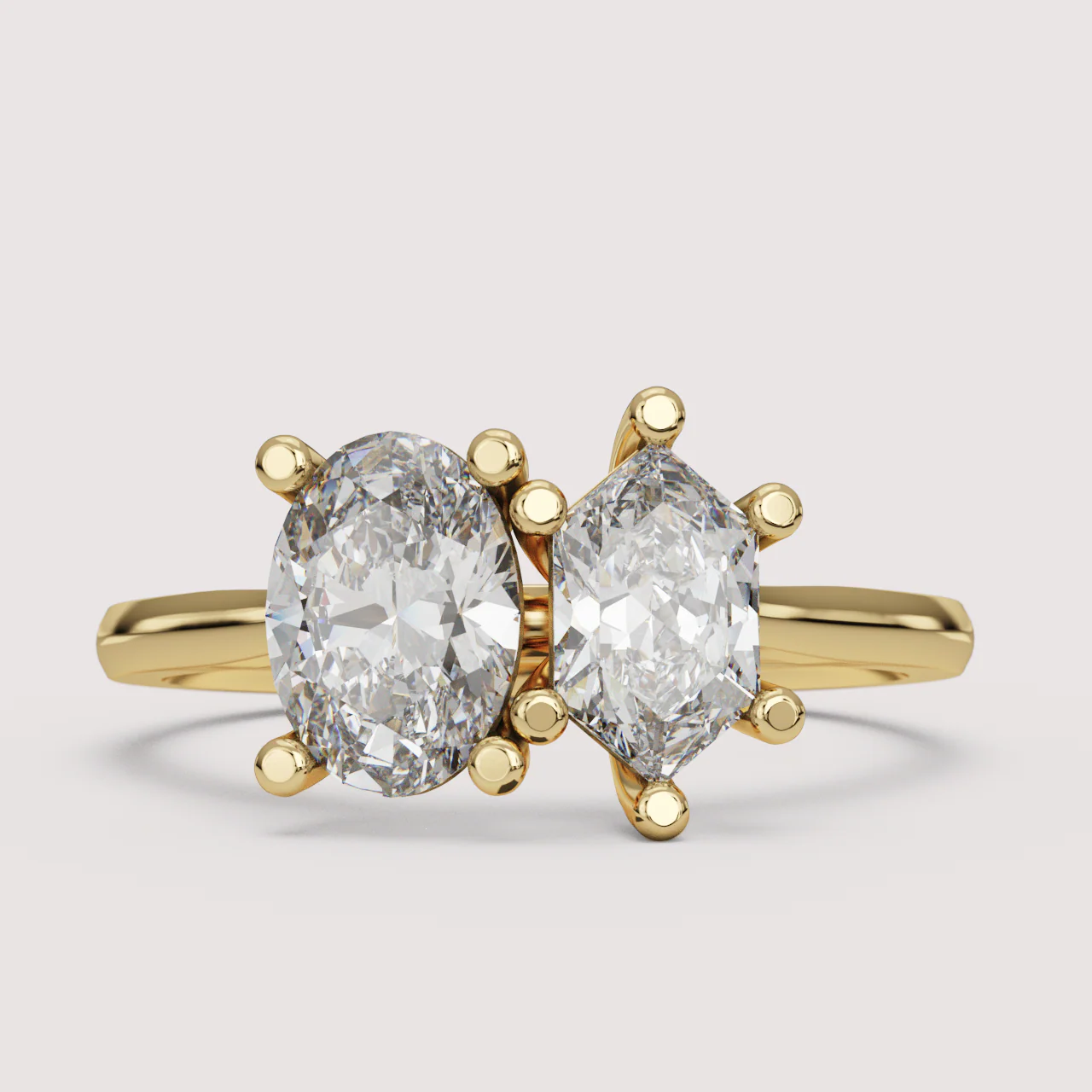 Juno - Toi et Moi Lab Grown Diamond Made-to-Order Engagement Ring - Image 4