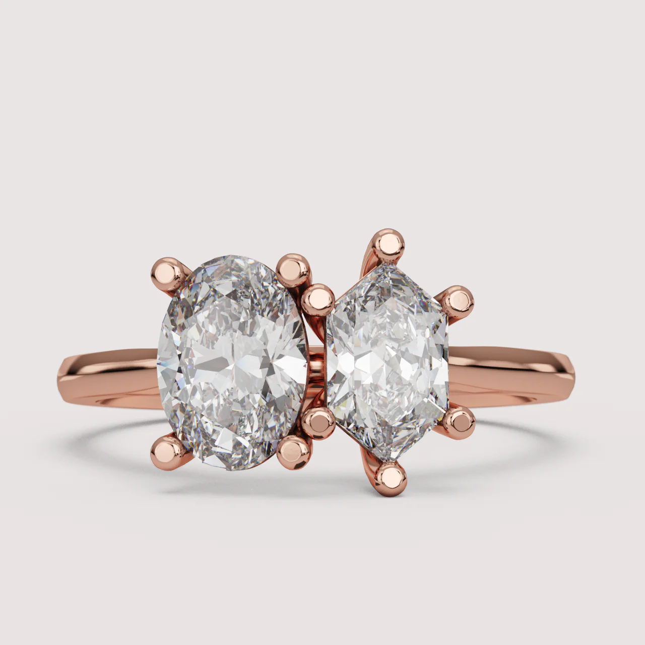 Juno - Toi et Moi Lab Grown Diamond Made-to-Order Engagement Ring - Image 6