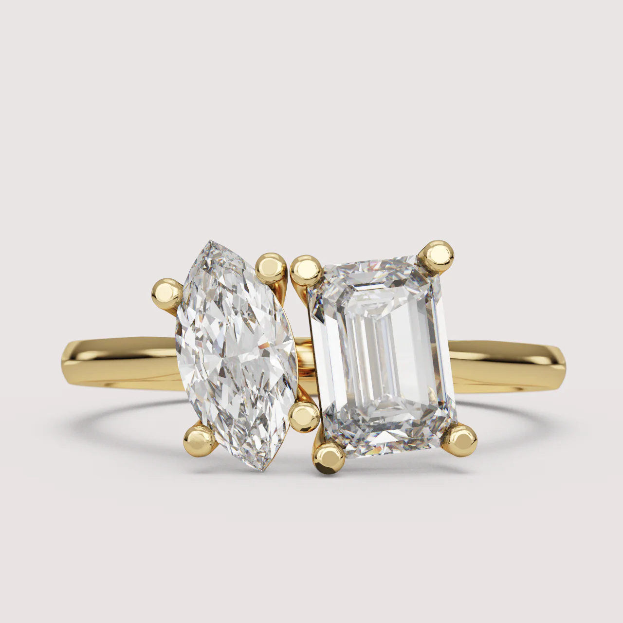 Juno - Toi et Moi Lab Grown Diamond Made-to-Order Engagement Ring - Image 7