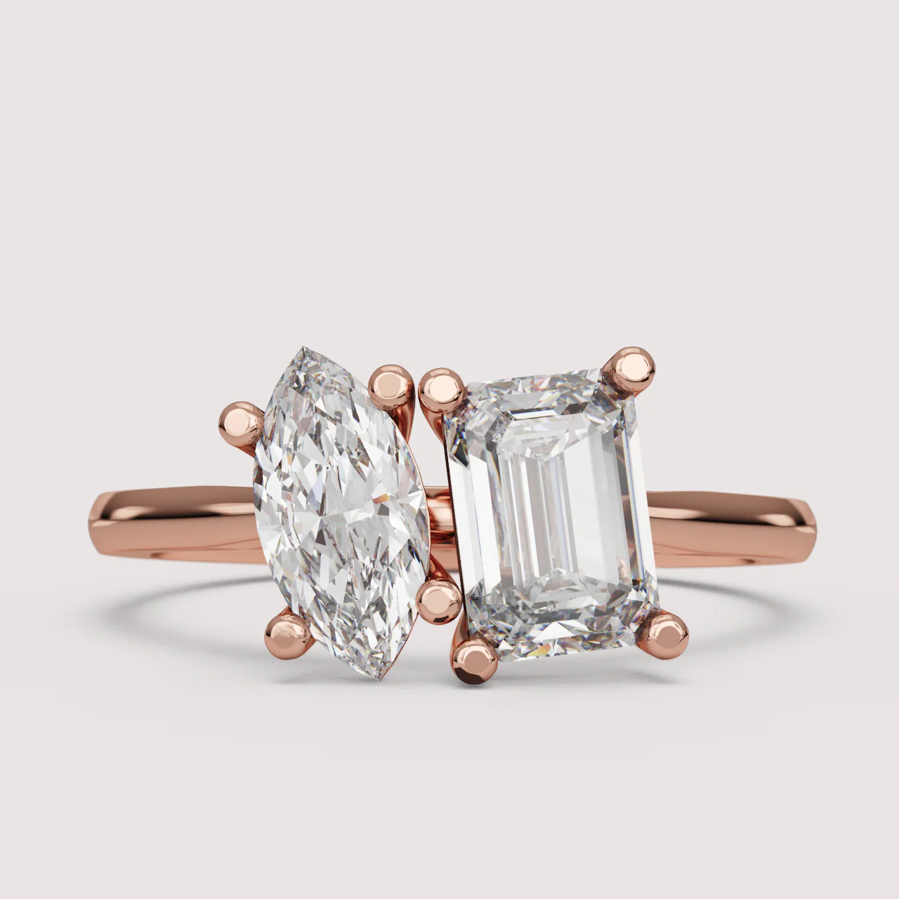 Juno - Toi et Moi Lab Grown Diamond Made-to-Order Engagement Ring - Image 9