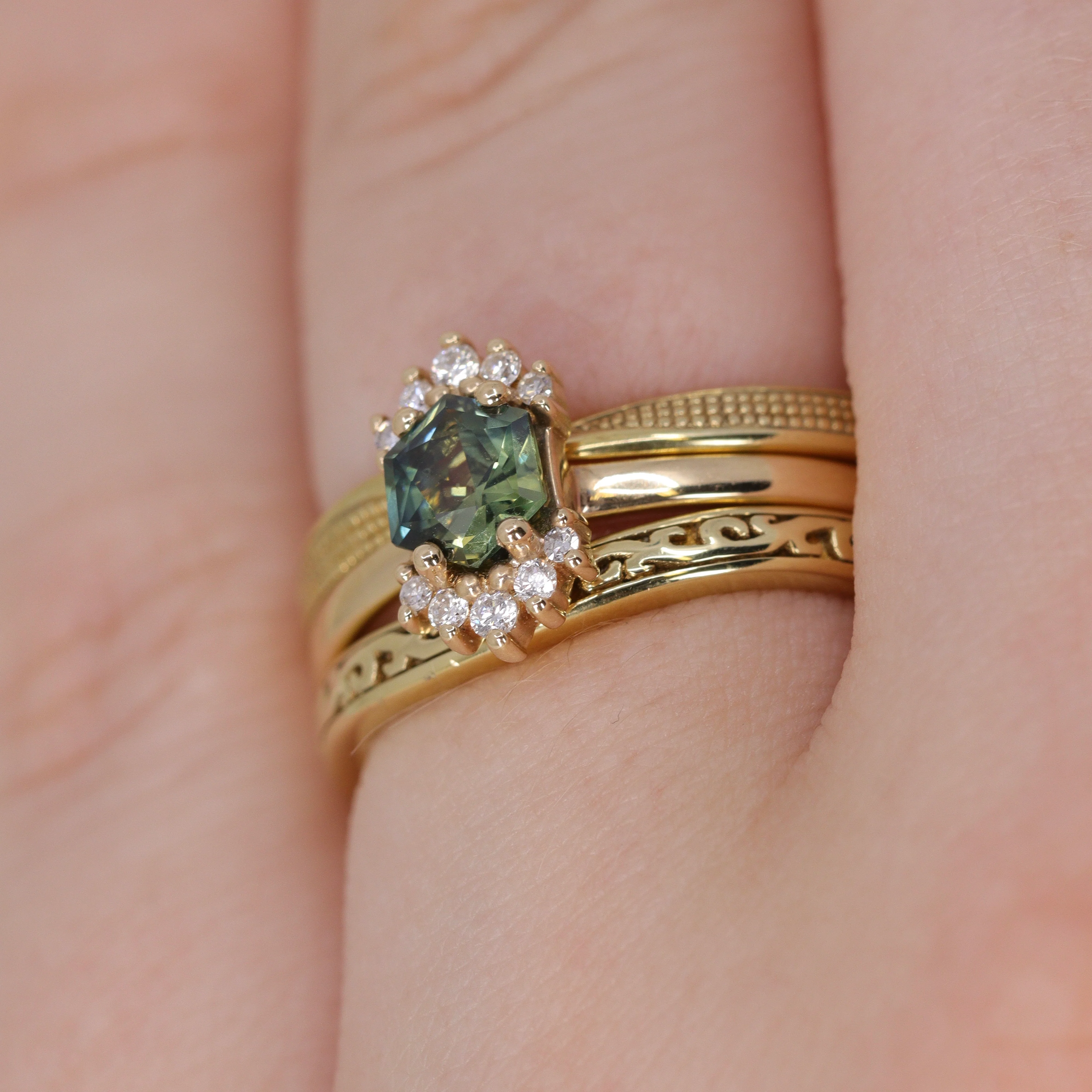 Martha - Vintage Pattern Shaped Wedding Ring - Made-to-Order - Image 5