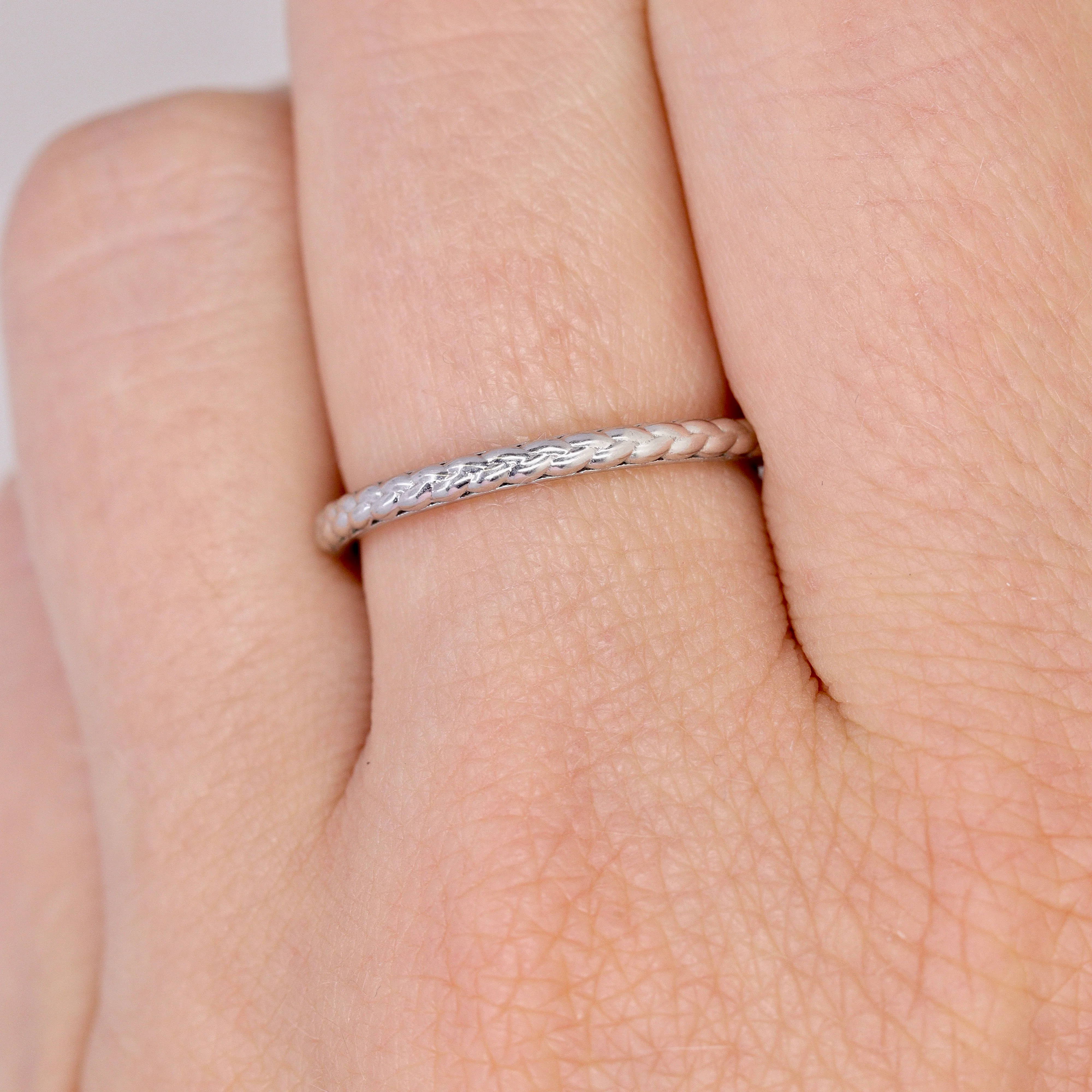 Mia - Braided Pattern Wedding Ring - Made-to-Order - Image 4