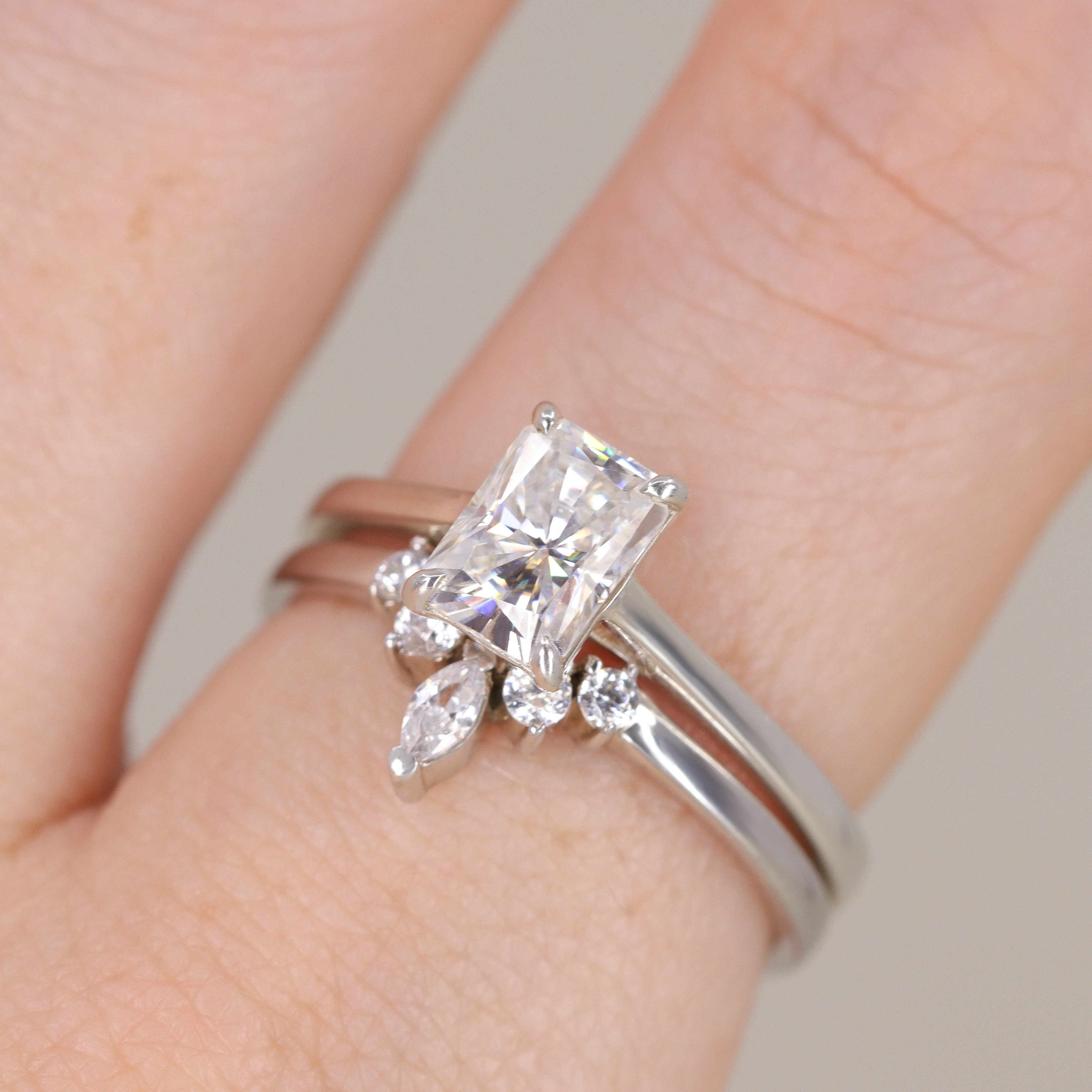 Molly - Radiant Cut Lab Grown Diamond Solitaire Engagement Ring - Image 5