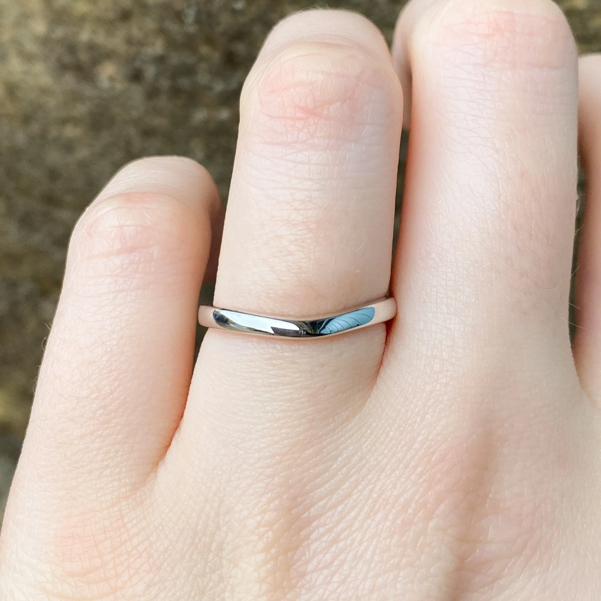 Peggy - Polished Wave Wedding Ring 1.8mm Width - Made-to-Order - Image 4