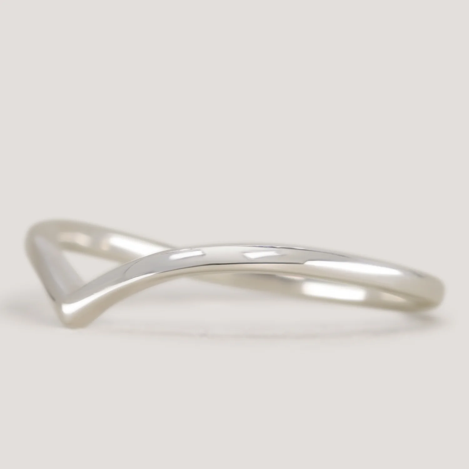 Peggy - Polished Wishbone Wedding Ring 1.8mm Width - Made-to-Order - Image 3