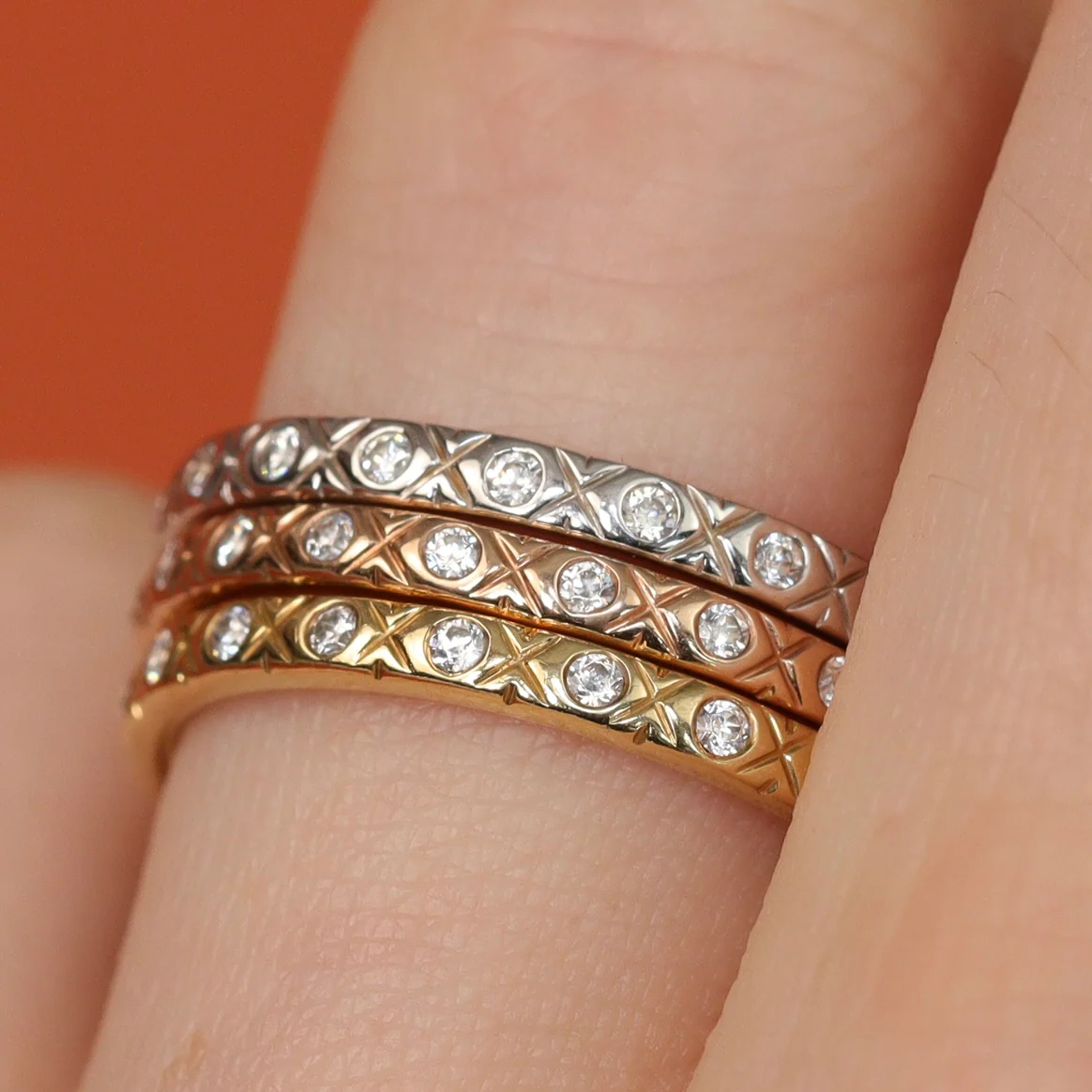 Penelope - Diamond Set Art Deco Eternity Style Wedding Ring - Made-to-Order - Image 4