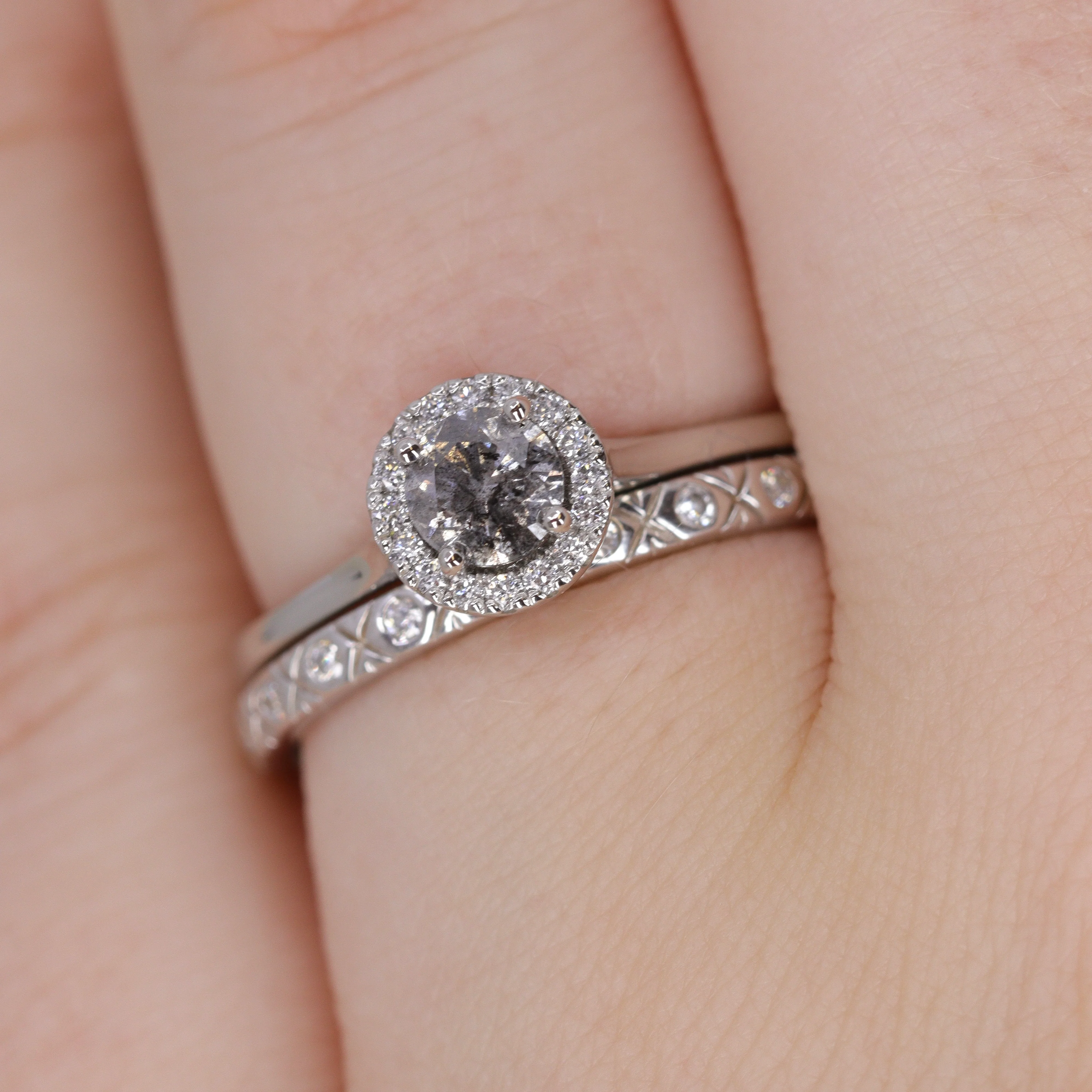 Penelope - Diamond Set Art Deco Eternity Style Wedding Ring - Made-to-Order - Image 6