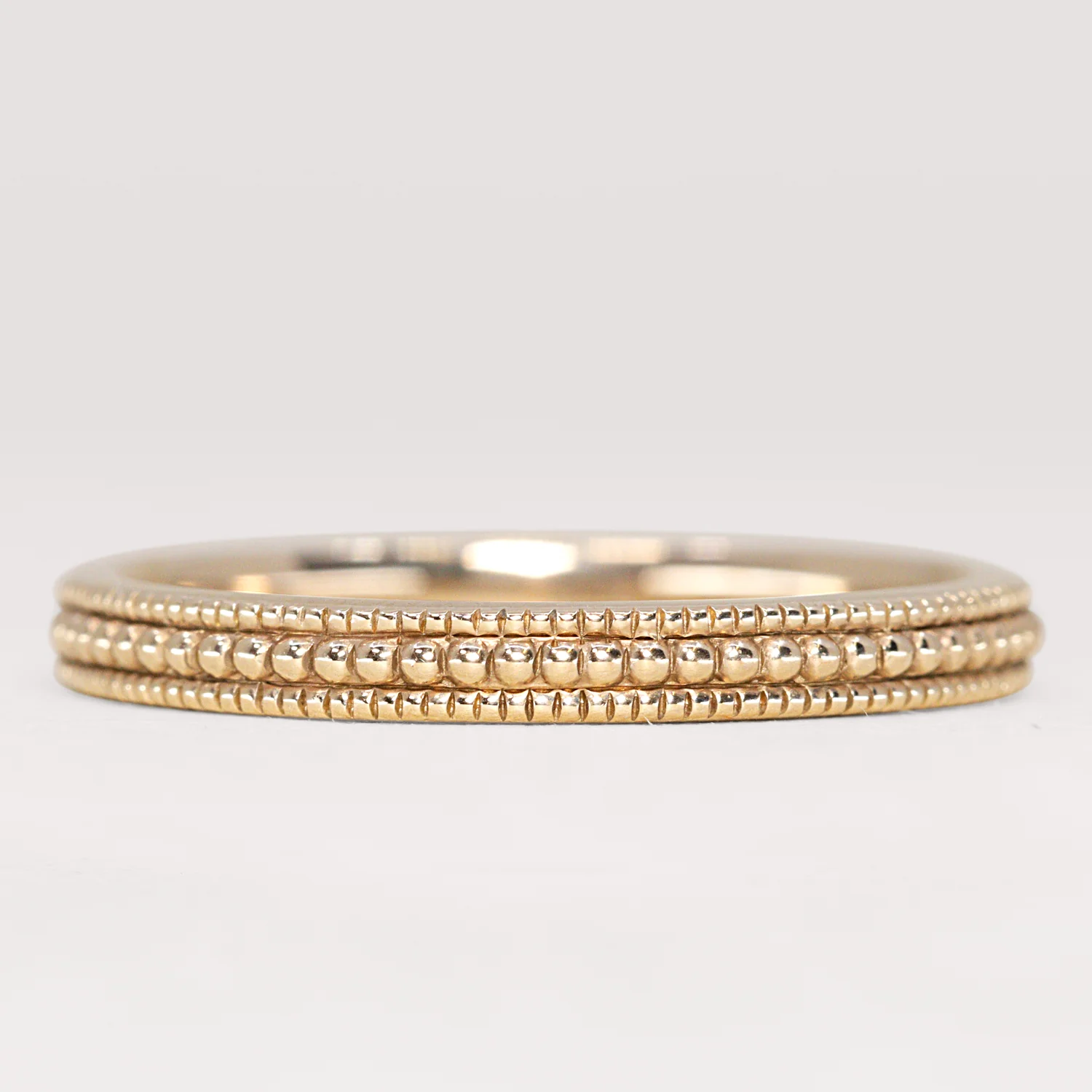 Quinn - Vintage Style Beaded Full or Half Eternity Style Wedding Ring - Made-to-Order - Image 8