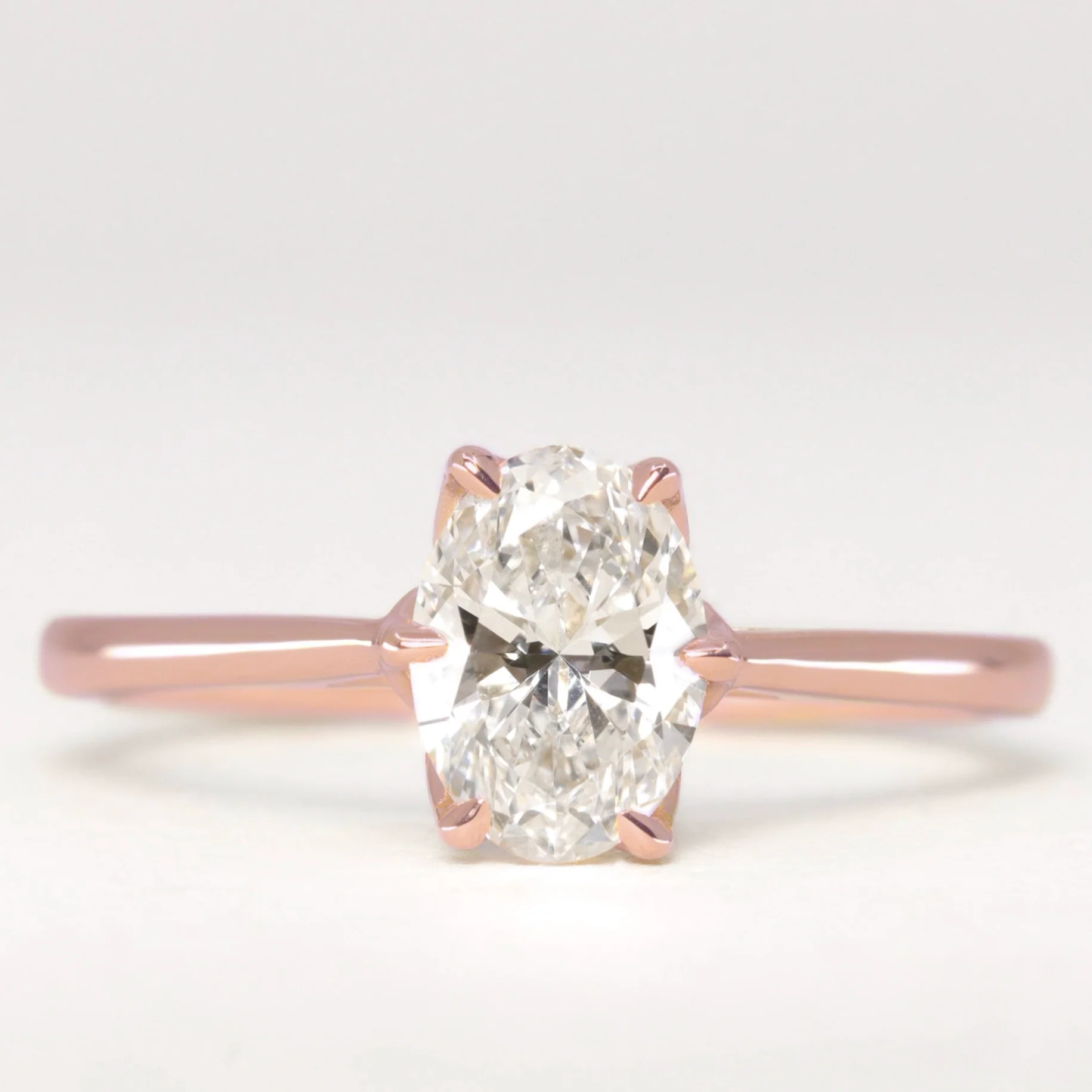 Raine - Oval Lab Grown Diamond Floral Basket Solitaire Made-to-Order Engagement Ring - Image 10