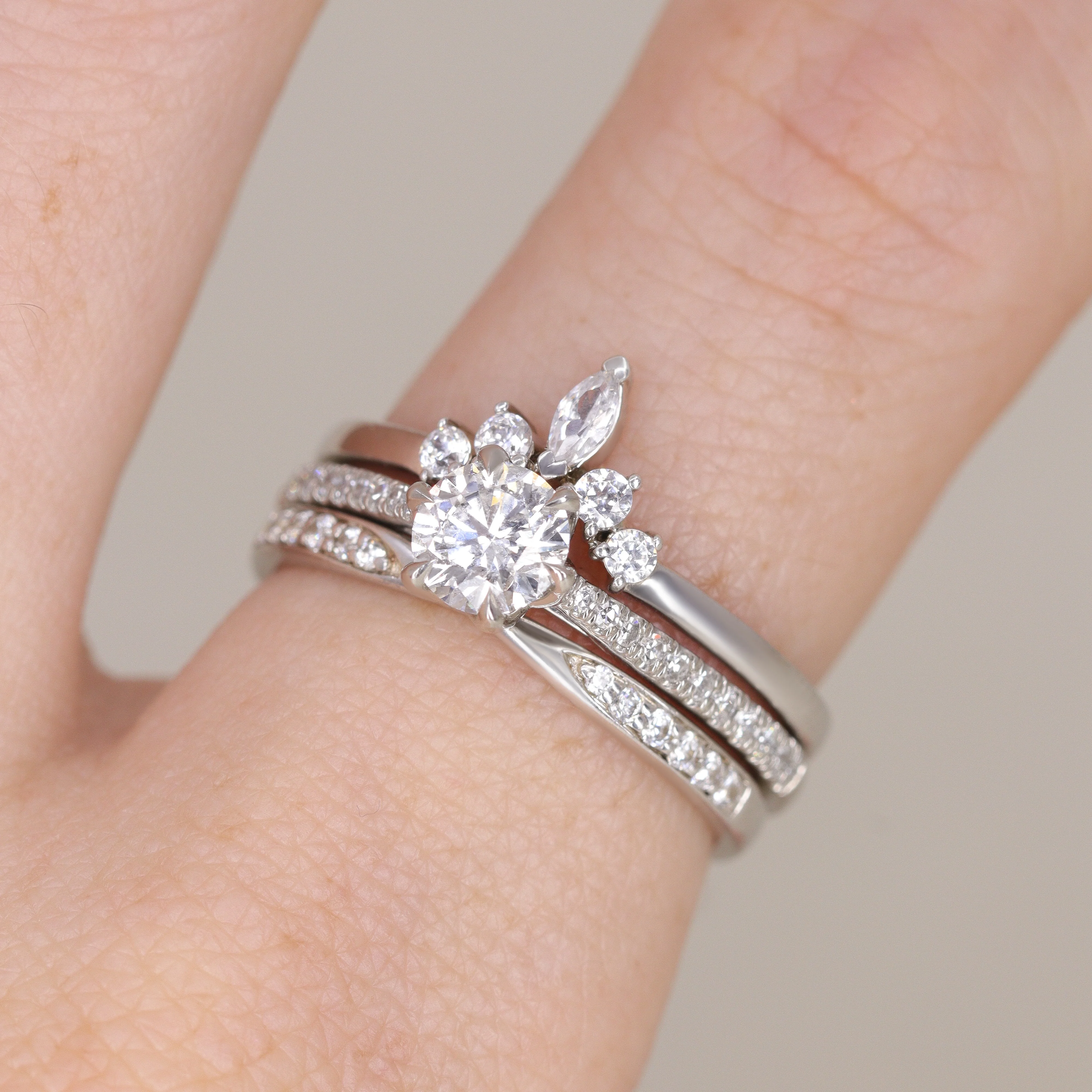 Raine - Round Lab Grown Diamond Floral Basket Solitaire Made-to-Order Engagement Ring - Image 5