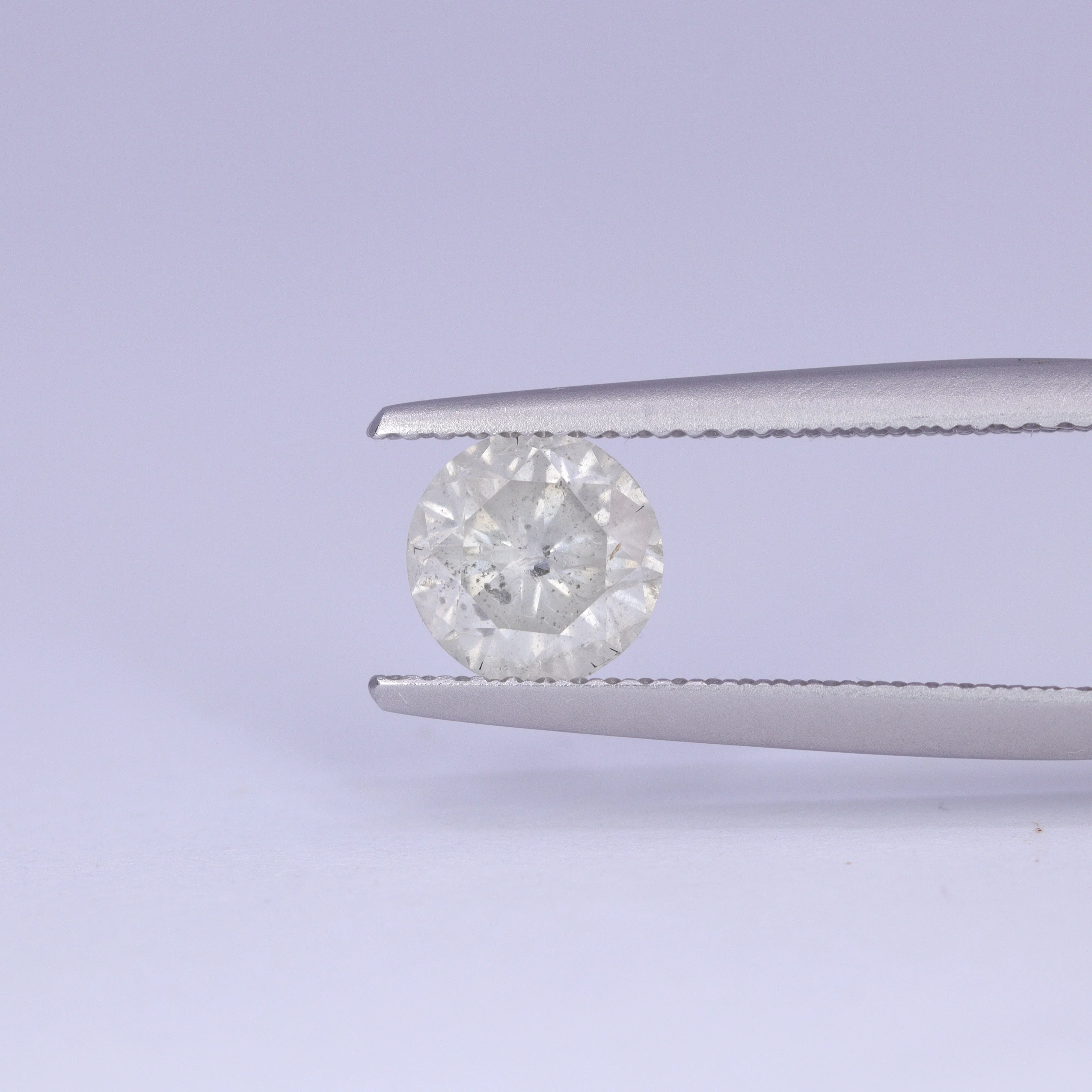 1.15ct Round Brilliant Cut Salt and Pepper Diamond - Image 4