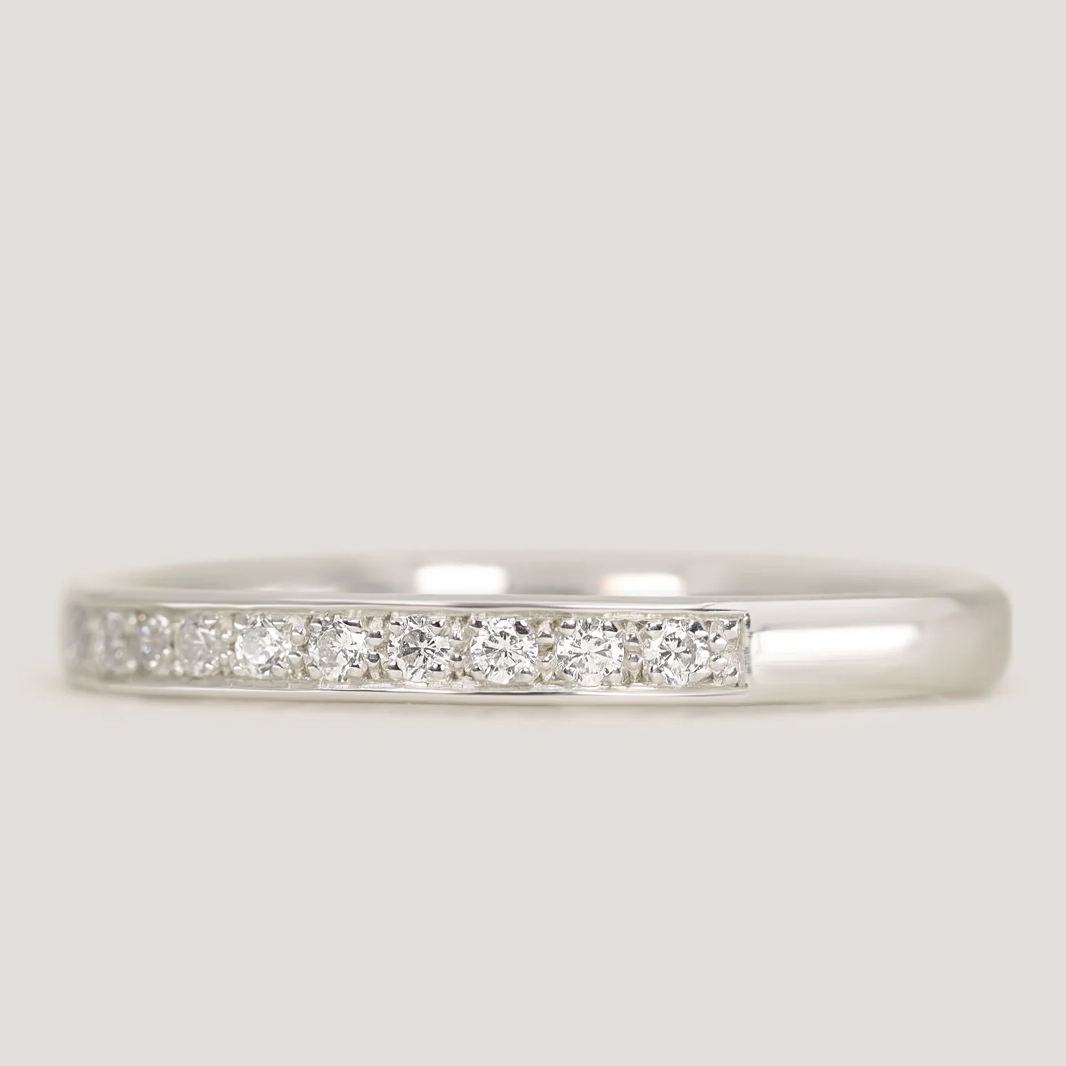 Valerie - Diamond Set Straight Wedding Ring - Made-to-Order - Image 5