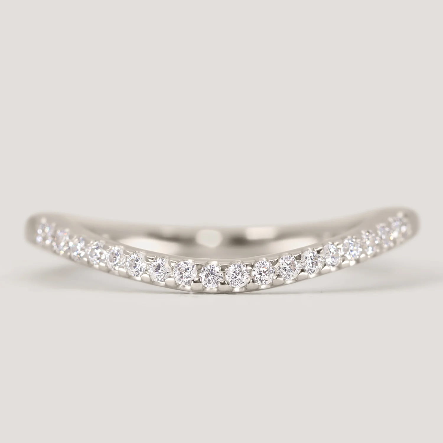 Ellis - Diamond Set Wave Shaped Wedding Ring - Made-to-Order - Image 4