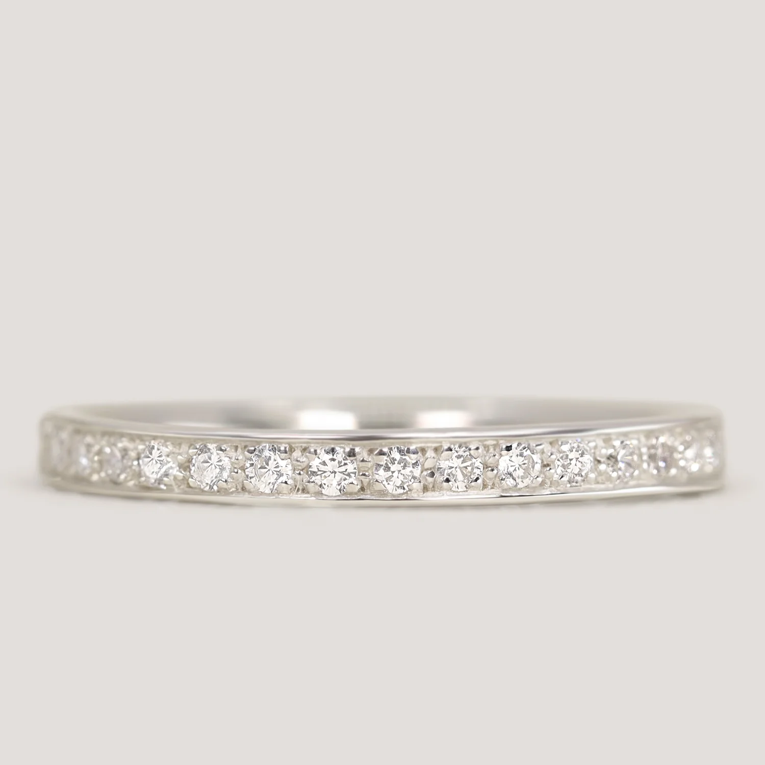 Valerie - Diamond Set Straight Wedding Ring - Made-to-Order - Image 3