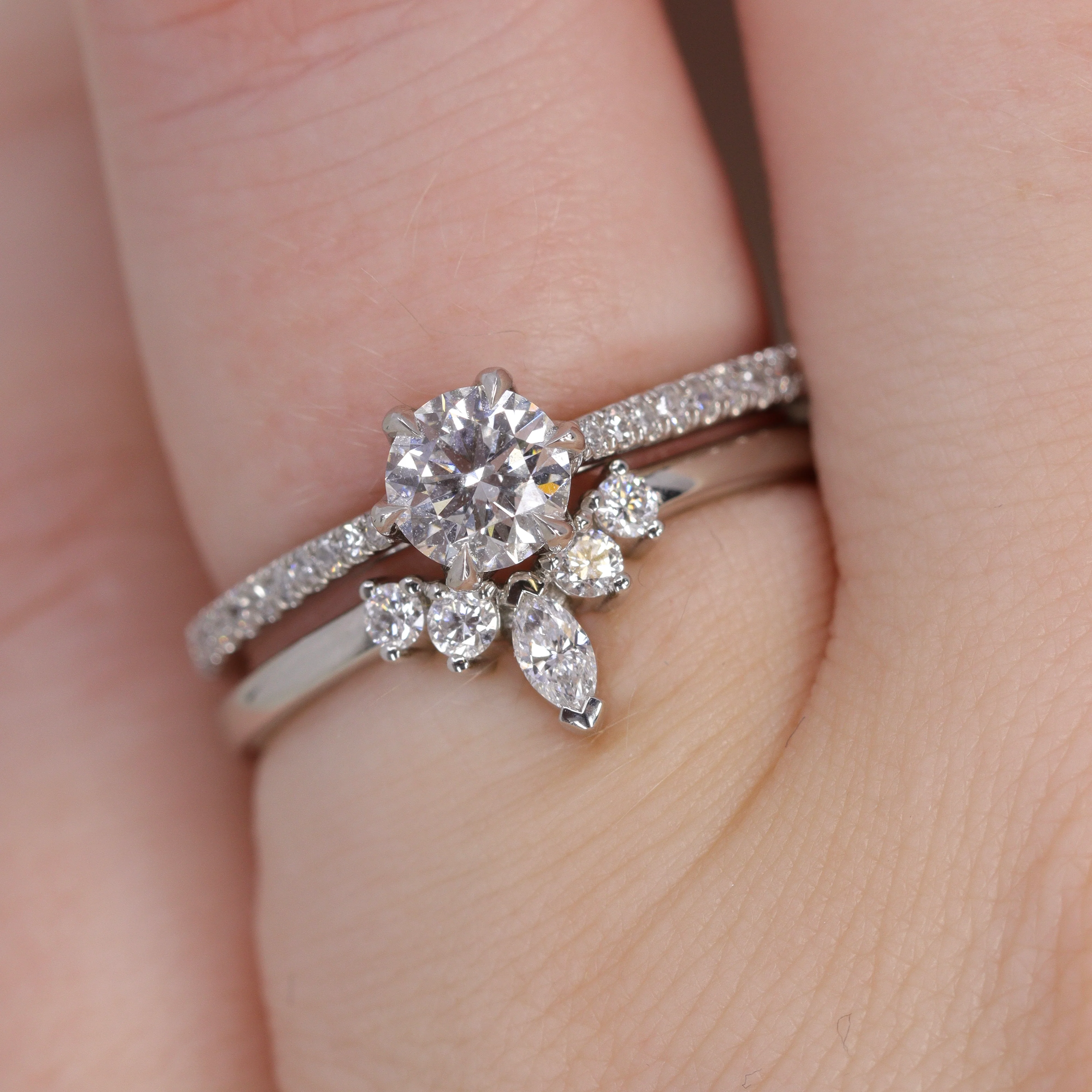 Winnie - Marquise Petite Tiara Style Diamond Wedding Ring - Made-To-Order - Image 7